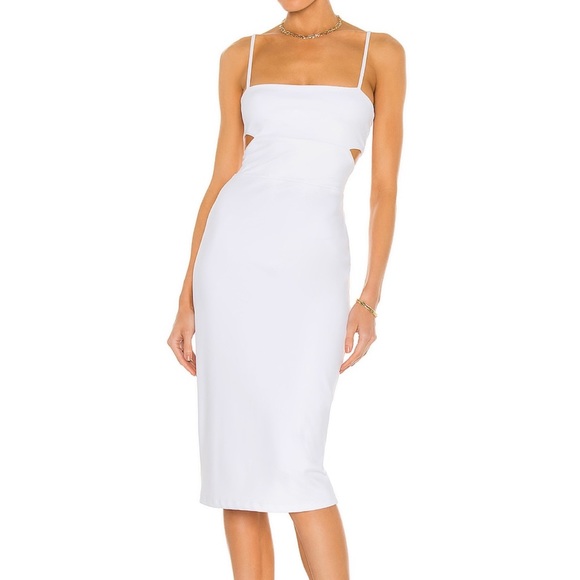 Susana Monaco Cutout Strap Solid Dress - Sugar Small - Picture 1 of 4